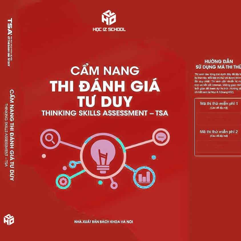 CẨM NANG ĐÁNH GIÁ TƯ DUY BÁCH KHOA HÀ NỘI 2025 PDF + 2 MÃ ĐỀ THI 