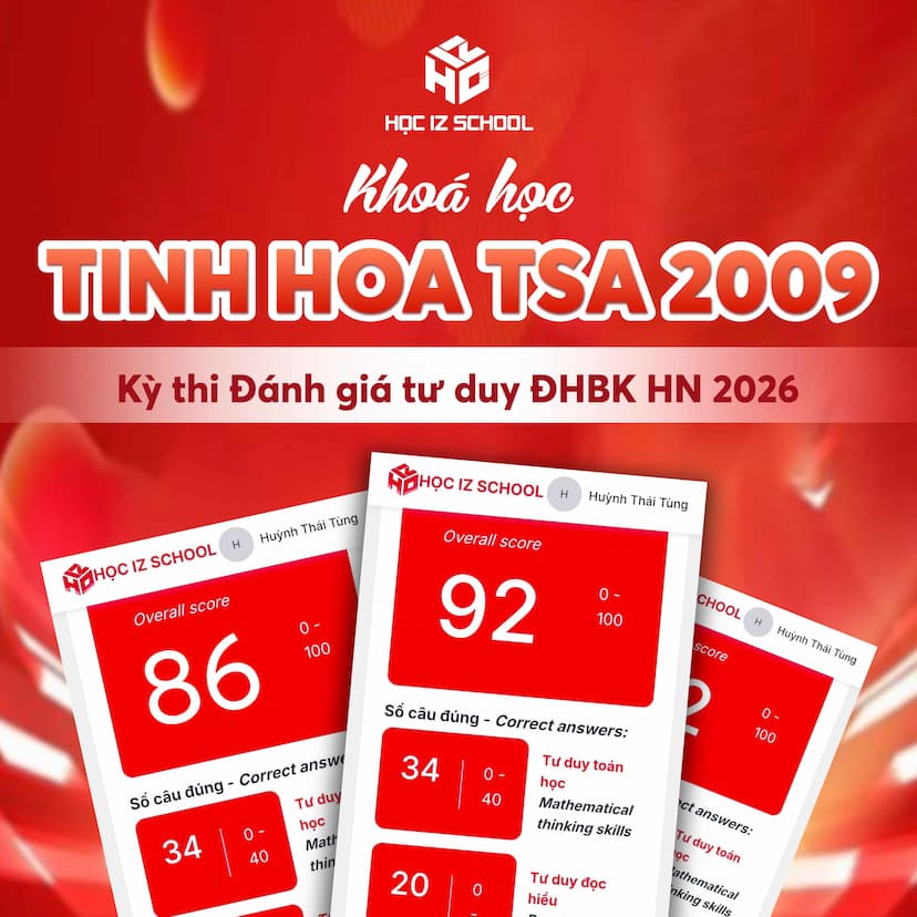 BK01.TSA. 2K9.XPS-2027. Lớp Xuất phát sớm - Tinh hoa TSA